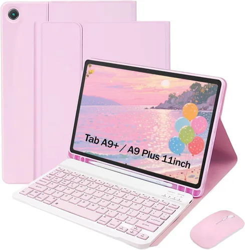 Miniatura 8 de Funda de teclado para Samsung Galaxy Tab S10 Lite / S10 FE / S9 FE / S9 10.9-11 pulgadas - Ratón y teclado desmontable, funda protectora delgada