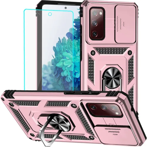Miniatura 9 de HNHYGETE Funda para Galaxy S20 FE 5G con protector de pantalla: [grado militar de 20 pies probada en caídas] anillo a prueba de golpes para Samsung