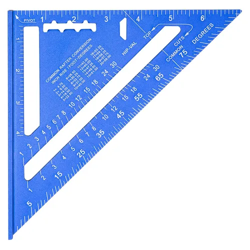 Miniatura 13 de Beslands Escuadra de Viga de 7 pulgadas con Nivel, Regla Triangular de Metal de Aluminio Escuadra de Carpintero Herramienta de Trazado para Negro