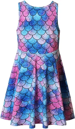 Miniatura 21 de Jxstar Vestidos de flores a juego para niñas y muñecas, sin mangas, verano, 18 pulgadas, ropa para muñecas