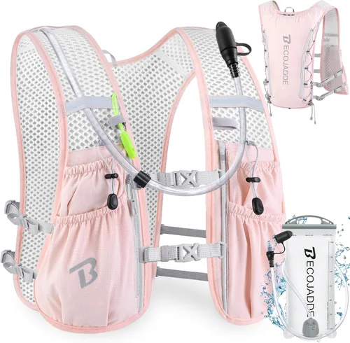 Miniatura 26 de BECOJADDE Chaleco de Hidratación Mochila para Correr para Hombres Mujeres, Mochila de Hidratación Ligera de 5L para Correr, Chaleco de Hidratación