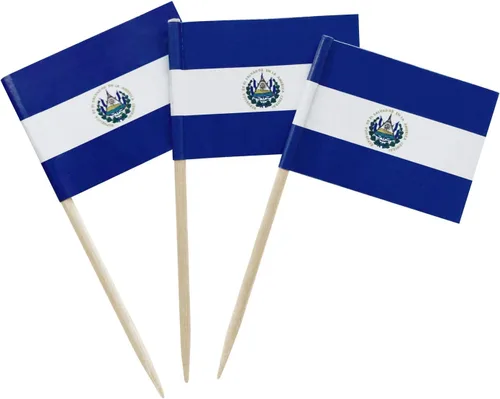 Miniatura 8 de 100 piezas Bandera de Costa Rica Bandera pequeña de Costa Rica con palillo de dientes Decoración Mini Toppers para cupcakes y brochetas para cóctel
