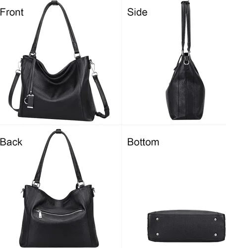 Miniatura 5 de Over Earth Bolsos de cuero suave para mujer, bolso de hombro tipo hobo grande