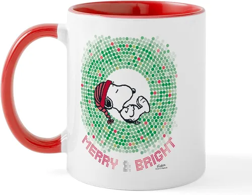 Miniatura 29 de CafePress Peanuts Gang Christmas Taza de Café de Cerámica de 11 oz (325 ml)