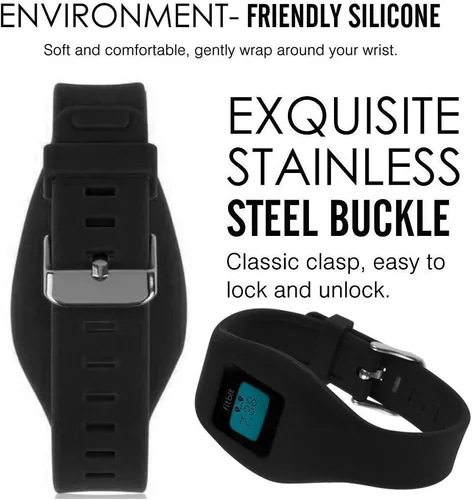 Miniatura 3 de QGHXO Pulsera de hebilla para Fitbit Zip, correa de silicona de repuesto con cierre de reloj cromado y hebilla de cierre para Fitbit Zip