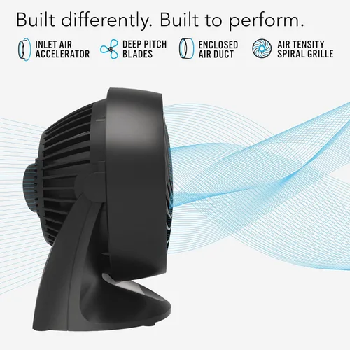 Miniatura 2 de Vornado 133 - Ventilador de circulación de aire para habitaciones pequeñas, 2 velocidades, cabezal ajustable, ventilador de mesa para escritorio