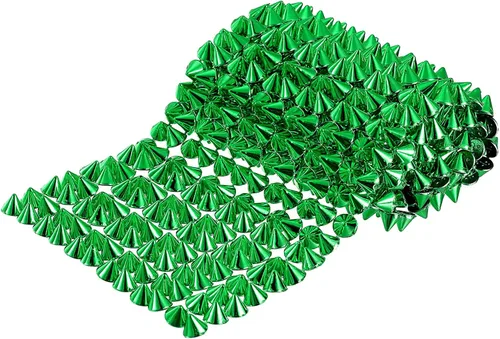 Miniatura 28 de uxcell 1 yarda de puntada en cono de punta, 12 filas de plástico con parte trasera plana, remache punk, cinta para manualidades, bolsos, decoración