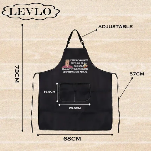 Miniatura 2 de LEVLO Swanson - Delantal con cita para fanáticos si alguno de ustedes necesita algo en absoluto tocino y huevos Pinny