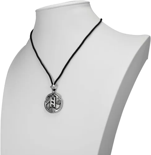 Miniatura 5 de Collar con colgante de runa de transformación Hagall Haglaz Hagalaz de peltre nórdico