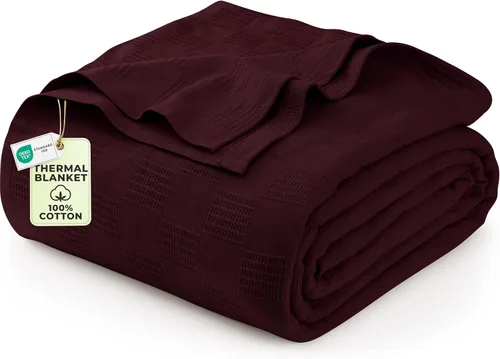 Miniatura 15 de Utopia Bedding Manta térmica 100% algodón, suave, ligera, transpirable, acogedora manta de primavera y verano para cama, decoración del hogar