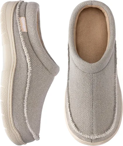 Miniatura 11 de Zigzagger - Pantuflas tipo mocasín para hombre, para interiores y exteriores, pantuflas cálidas, cómodas, mullidas y anchas