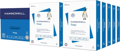 Miniatura 12 de Hammermill Papel para impresora, papel de copia de 20 libras, 8.5 x 11 pulgadas, 5 resmas (2500 hojas), 92 brillante, fabricado en los Estados Unidos