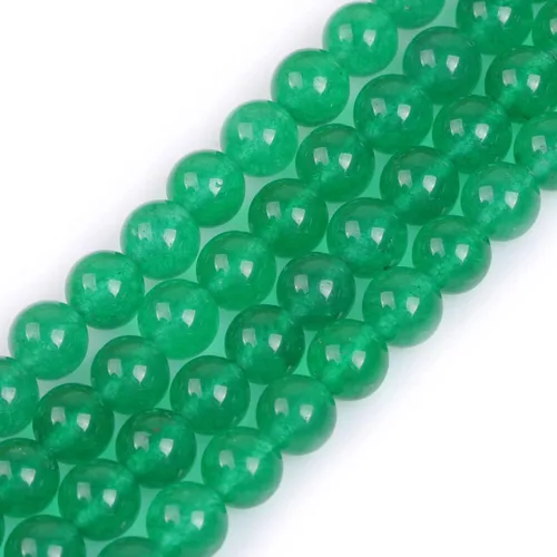 Miniatura 41 de JOE FOREMAN Cuentas redondas de piedra natural de jade de Taiwán verde de 0.315 in para fabricación de joyas, cuentas de 15 pulgadas, piedras Jade