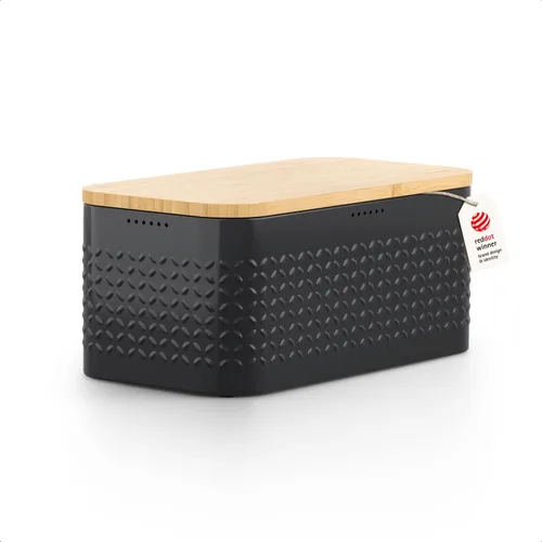 Miniatura 12 de LARS NYSØM Panera I Caja de pan de metal para una frescura duradera con almohadillas antideslizantes I Papelera para productos horneados con tapa