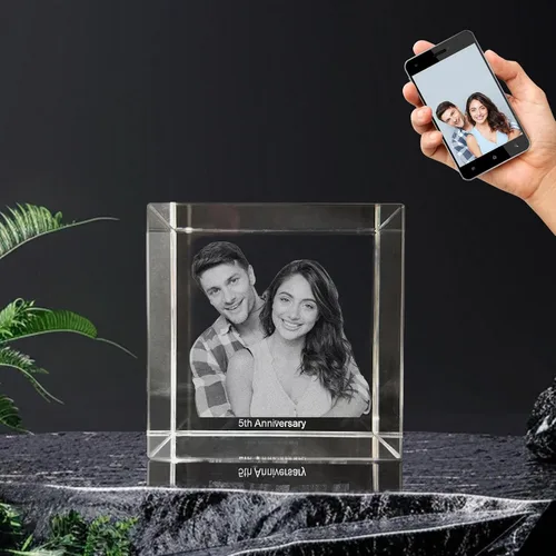 Miniatura 13 de Rombo personalizado con foto de cristal – Grabado 2D/3D opcional, regalos de cristal personalizados con tu propia foto, día de San Valentín