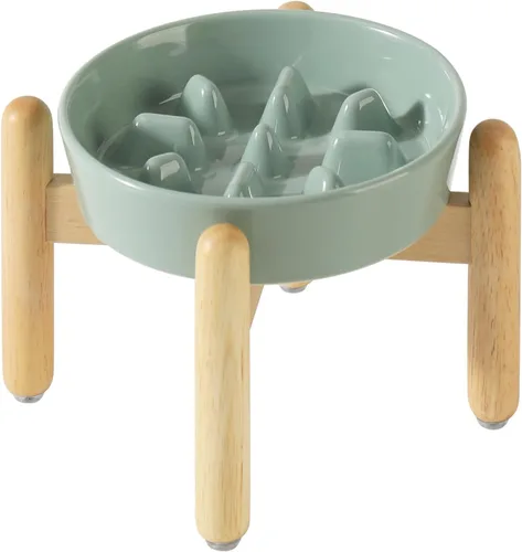 Miniatura 21 de Havniva Tazón de cerámica de 0.9 tazas para perros de alimentación lenta para perros pequeños, alimentador lento para mascotas de 6.1 pulgadas, 1 x