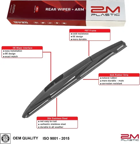 Miniatura 3 de Reemplazo de estilo OEM de fábrica de limpiaparabrisas trasero para Mitsubishi OUTLANDER 2007-2020 PATHFINDER 2005-2012