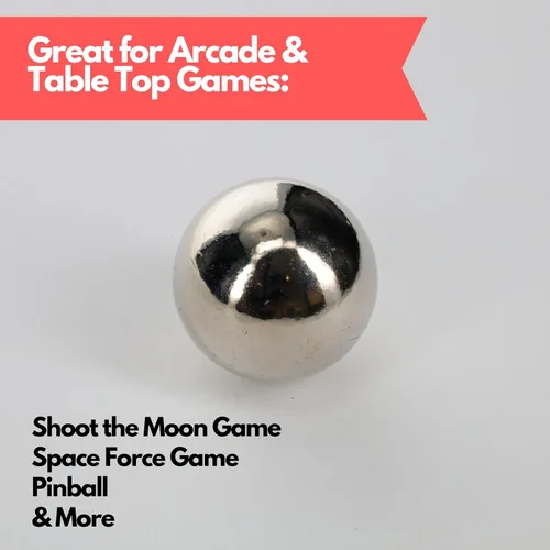 Miniatura 6 de WE Games Bola de acero de repuesto para juego de disparar a la luna y pinball - Bolas de acero de 1.06 pulgadas (1.060 in), bolas de metal