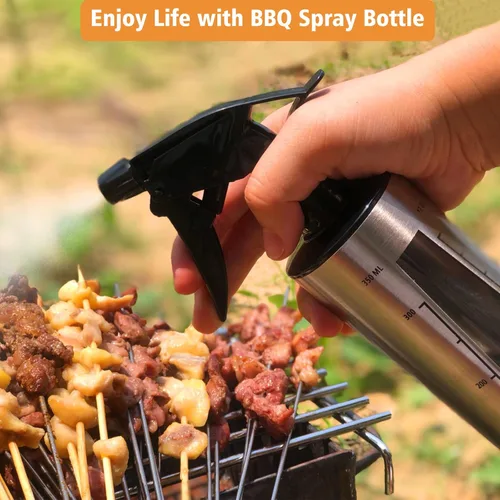 Miniatura 4 de Botella de spray para barbacoa e inyector de marinada para ahumado, botella pulverizadora de grado alimenticio 3 en 1 mejorada para ahumador