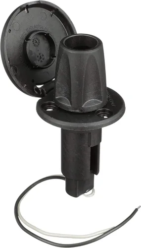 Miniatura 2 de Attwood 910R2PSB-7 LightArmor™ Serie 910R Base de luz redonda enchufable - para luz de poste completo, 2 pines, cubierta de acero inoxidable negra