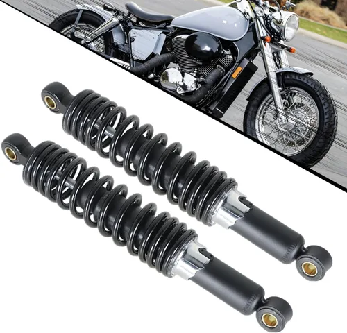 Miniatura 2 de 1 par de amortiguadores traseros universales para motocicleta GXYWADY 12.5 320mm de repuesto para Suzuki Yamaha Sportster XL883 1200 90cc 110cc Negro