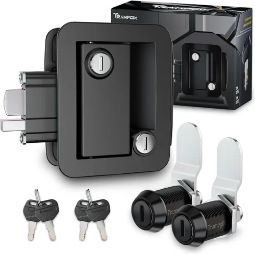 Miniatura 11 de Cerradura de puerta de casa rodante de plástico de ingeniería, reemplazo de cerradura de puerta de RV, se ajusta a un agujero de 3.65" x 2.95