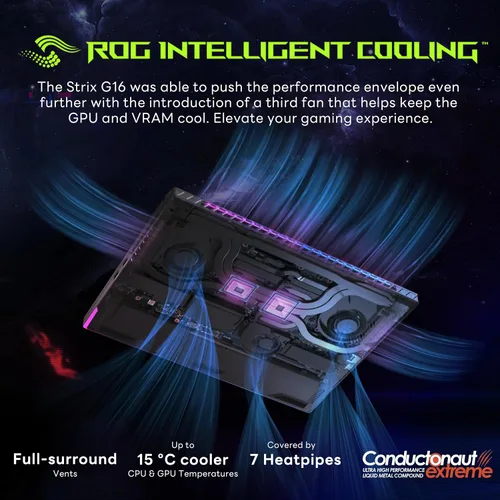 Miniatura 6 de ASUS ROG Strix Nebula FHD 165Hz - Laptop para juegos de 16 pulgadas, Intel i9-13980HX, 32GB DDR5, 1TB SSD, NVIDIA GeForce RTX 4060 8G GDDR6, teclado