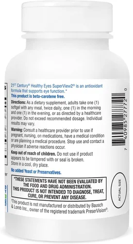 Miniatura 7 de 21st Century Healthy Eyes SuperView 2 cápsulas blandas, 120