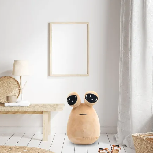 Miniatura 7 de BULINGNA Lindo peluche de Pou de dibujos animados, juguete de peluche de Alien Pou, regalo de cumpleaños para niños y adultos