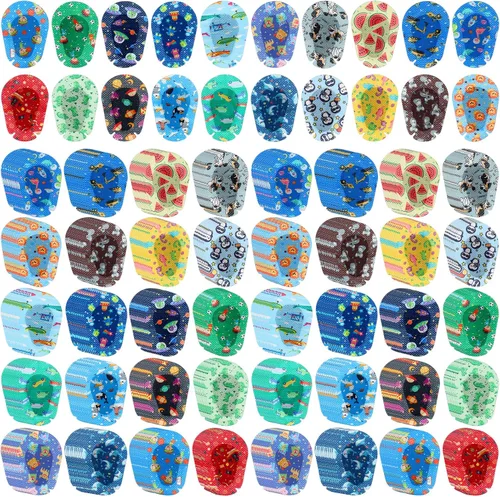 Miniatura 10 de Copkim 40 piezas de parches adhesivos para ojos para niños, 20 estilos, transpirables, para niños, paquete grande, bloqueando la luz, vendajes