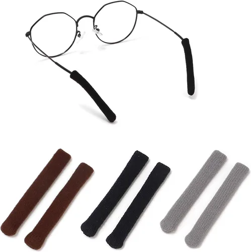 Miniatura 12 de Cojín de Oreja para Gafas de Tela de Algodón Tejido Suave Mejorado, Puntas de Patillas de Gafas Elásticas Antideslizantes Cómodas Retenedor