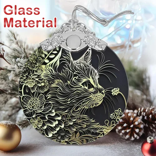 Miniatura 3 de Adornos de decoración de Navidad, adorno de vitral, adornos para árbol de Navidad, adorno de regalo 2025, regalo de Navidad para amigos, familiares