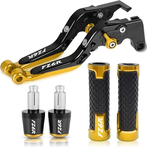Miniatura 13 de Palancas de embrague de freno de motocicleta para manillar Yamaha FZ6R FZ 6R FZ-6R 2009 2010 2011 2012 2013 2014 2015 2016 2017 (Color : 1)