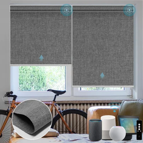 Miniatura 84 de SmartWings Persianas Motorizadas con Sombras para Ventana Control Remoto Funciona con Thread Apple Homekit Z-Wave Alexa 100% Blackout de Doble Cara