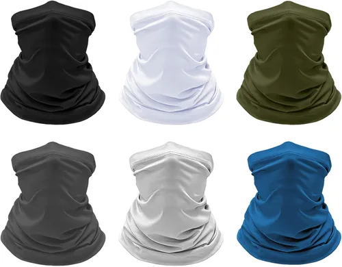 Miniatura 8 de Paquete de 6 polainas refrescantes para el cuello, máscara facial para verano, transpirable, antipolvo, UV, bufanda para hombres y mujeres, pesca