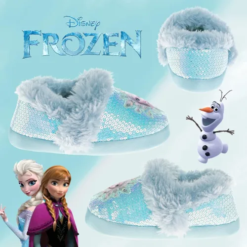 Miniatura 4 de Disney Frozen 2 Elsa and Anna - Pantuflas de felpa ligeras cálidas cómodas suaves y cómodas para la casa bebéniño pequeño