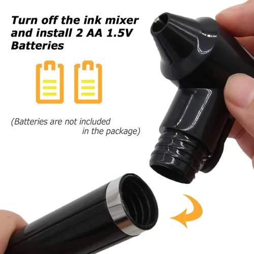 Miniatura 4 de Mezclador de tinta - Mezclador de pigmentos TONBAO con 50 varillas de mezcla de tinta y 50 tapas de tinta, mezclador de tinta eléctrica negra