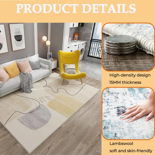 Miniatura 5 de Electric Heating Carpet Pad,Adjustable Temperature Heated Floor Mat with Auto Shut Off,Electric Heated Large Area Rug with Timerfor Living Room