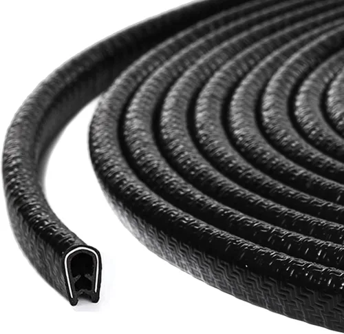 Protectores de borde de puerta de automóvil de 32 pies, color negro, universal, de goma, protector de borde de puerta de automóvil en forma de U,