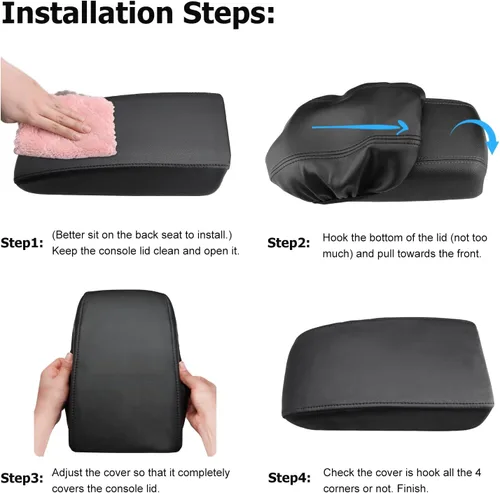 Miniatura 7 de INTGET Funda de consola central para accesorios Honda HRV/HR-V 2026 2023 2024 2025 Funda protectora de tapa de caja de reposabrazos de cuero