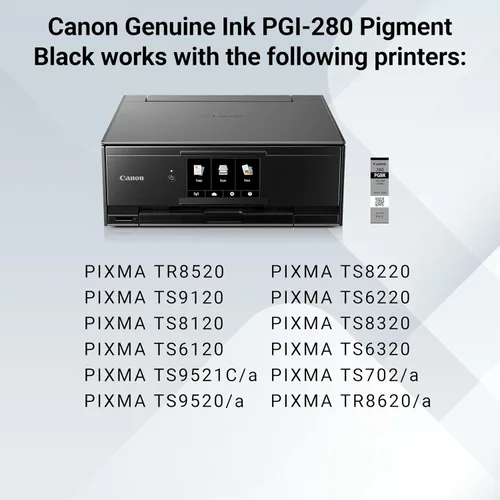 Miniatura 2 de Canon PGI-280 Tanque de Tinta Pigmento Negro Genuino, Compatible con Impresoras de la Serie TR8520, TS9120, TS8120, TS6120, TS9521C/a, TS9520/a