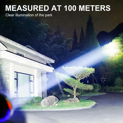 Miniatura 2 de TOPRATED Faro LED de alta potencia súper brillante con sensor de movimiento para adultos, foco impermeable recargable al aire libre, luz de caza