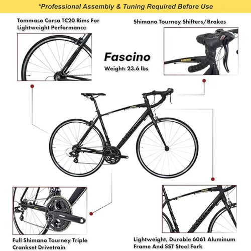 Miniatura 2 de Tommaso Fascino - Sport Performance Aluminum Road Bike, Shimano Tourney 21 Speeds Road Bicycle Men Road Bikes for Men