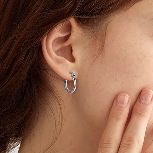 Miniatura 4 de Jstyle 3-4pares de aretes argollas de acero inoxidable, aro de 10mm-50mm para mujer