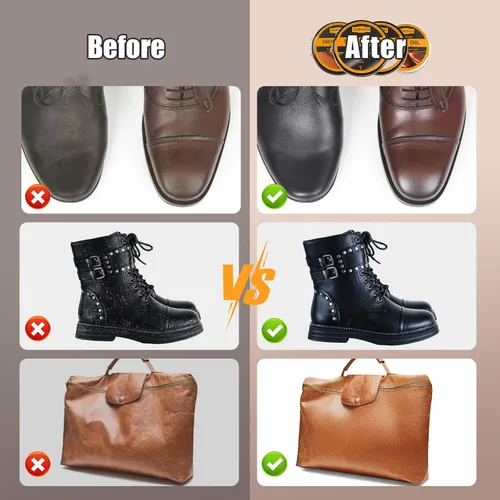 Miniatura 6 de Kit de cuidado de zapatos de 13 piezas para hombres y mujeres, 3 cepillos de crin para pulir zapatos, aceite de visón negro, marrón y neutro