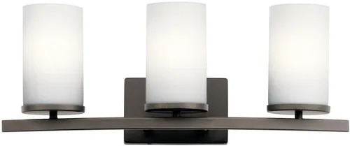 Miniatura 52 de Kichler Crosby 45495NI - Aplique de pared de 9.25 pulgadas en níquel cepillado, 1 luz contemporánea para pasillo o baño con cristal de ópalo