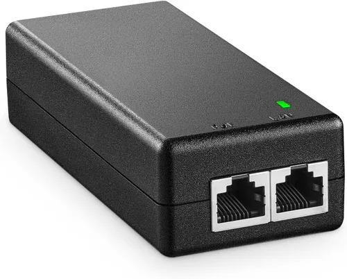 MokerLink Inyector Gigabit PoE, 802.3af 15.4W, 10/100/1000Mbps Ethernet, Plug & Play, adaptador no PoE a PoE, distancia de hasta 328.1 ft (328 pies)