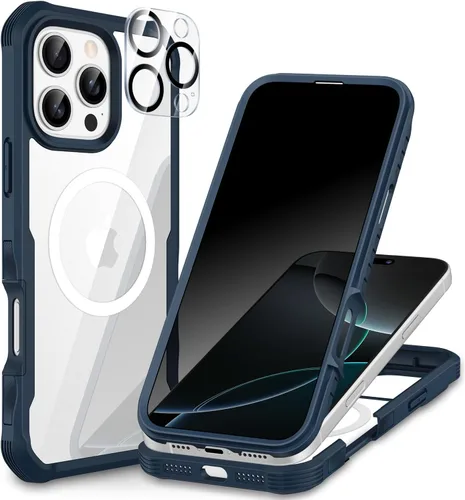 Miniatura 29 de CENHUFO Funda de privacidad para iPhone 11 Pro, funda de cuerpo completo con protector de pantalla de privacidad de vidrio templado 9H integrado
