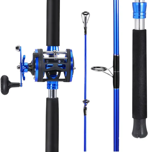 Miniatura 3 de Combo de caña de pescar Sougaiyang, combo de carrete de pesca con arrastre de 2 piezas con relación de engranajes de 3.8:1 y rodamientos 3+1
