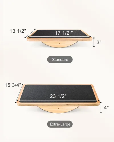 Miniatura 5 de StrongTek Tabla de Equilibrio de Madera Profesional, Tabla Basculante, Accesorio de Escritorio de Pie de Madera, Tabla de Equilibrio para Debajo